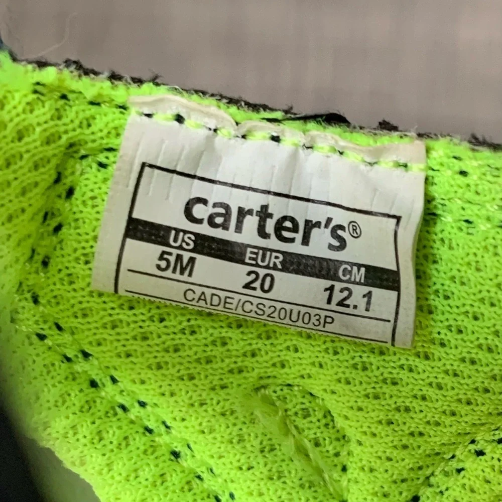 Carter's Cade Monster Blue/Green Light-Up Straps Sandals Shoes Toddler size 5